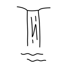 Natural waterfalls in cliffs doodle 