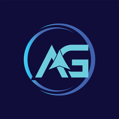Letter AG with Arrow
