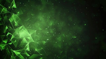 green light abstract ,background polygon elegant background and frame background - Generative Ai