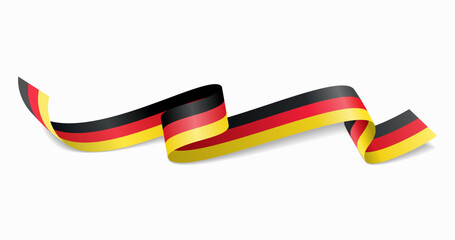 German flag wavy abstract background. Vector illustration.