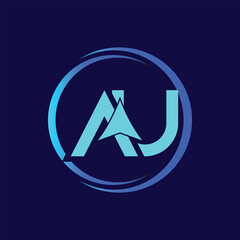 Letter AU with Arrow