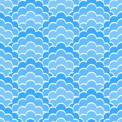 Retro1950s stylized floral seamless pattern design.