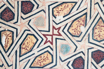 Mosaic with abstract geometric shapes