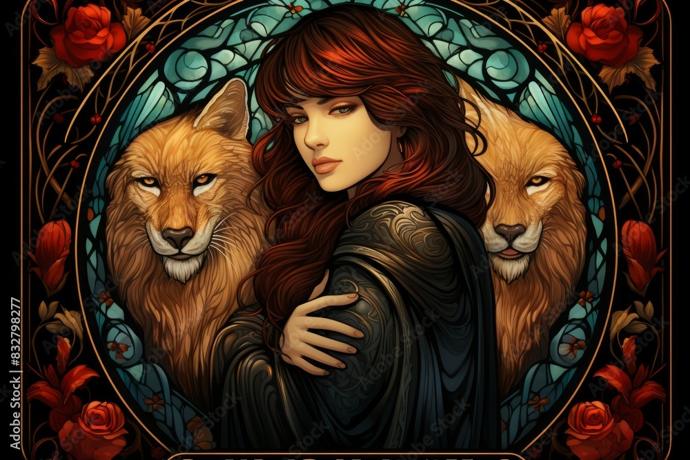 Wall mural a resilient and steadfast guardian, shielding allies from harm with unwavering resolve. - generative
