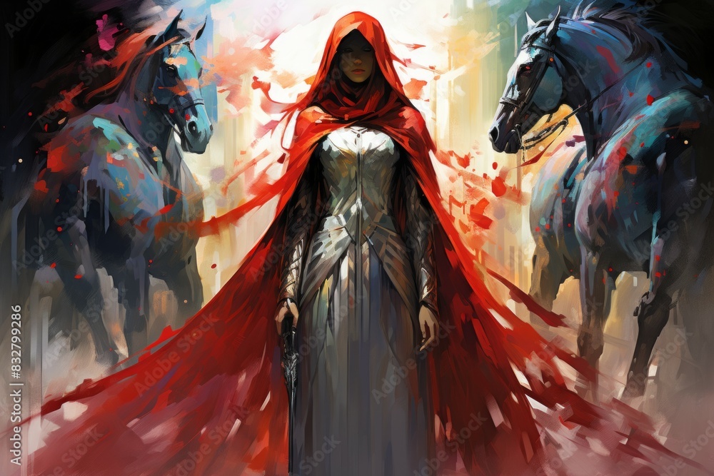 Wall mural a resilient and steadfast guardian, shielding allies from harm with unwavering resolve. - generative