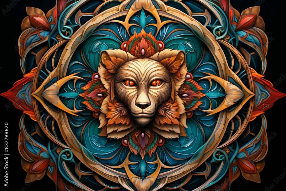 Wall mural a resilient and steadfast guardian, shielding allies from harm with unwavering resolve. - generative