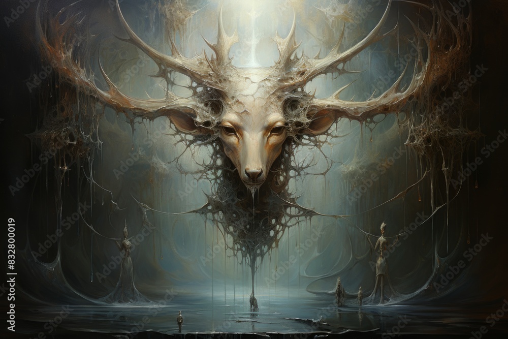 Wall mural a resilient and steadfast guardian, shielding allies from harm with unwavering resolve. - generative
