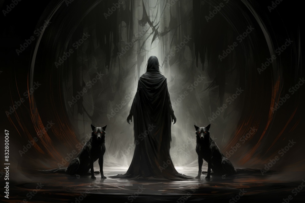 Poster a resilient and steadfast guardian, shielding allies from harm with unwavering resolve. - generative