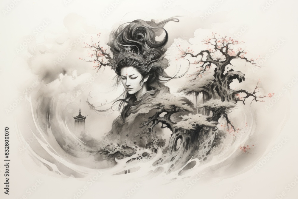 Wall mural a resilient and steadfast guardian, shielding allies from harm with unwavering resolve. - generative