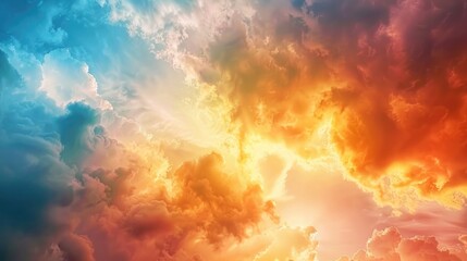 Colorful cloudy sky at sunrise and sunset creating a stunning abstract background