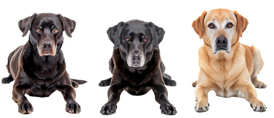 Group of Three Dogs Sitting Together