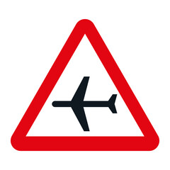 DANGER TRAFFIC SIGNS OF SPAIN, P-12 - Airport - SVG