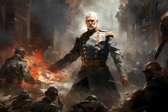 A skilled and strategic tactician, orchestrating battles and leading troops to victory. - Generative AI