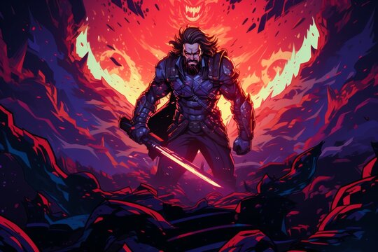 A relentless and vengeful avenger, driven by a personal vendetta against evildoers. - Generative AI