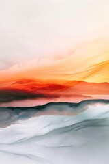 Tranquil Abstract Beach Sunset