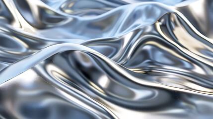 a smooth, flowing texture reminiscent of metallic surfaces. Its undulating waves and curves create an abstract, liquid metal-like appearance