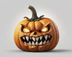 Jack-o'-Lantern with Menacing Grin
