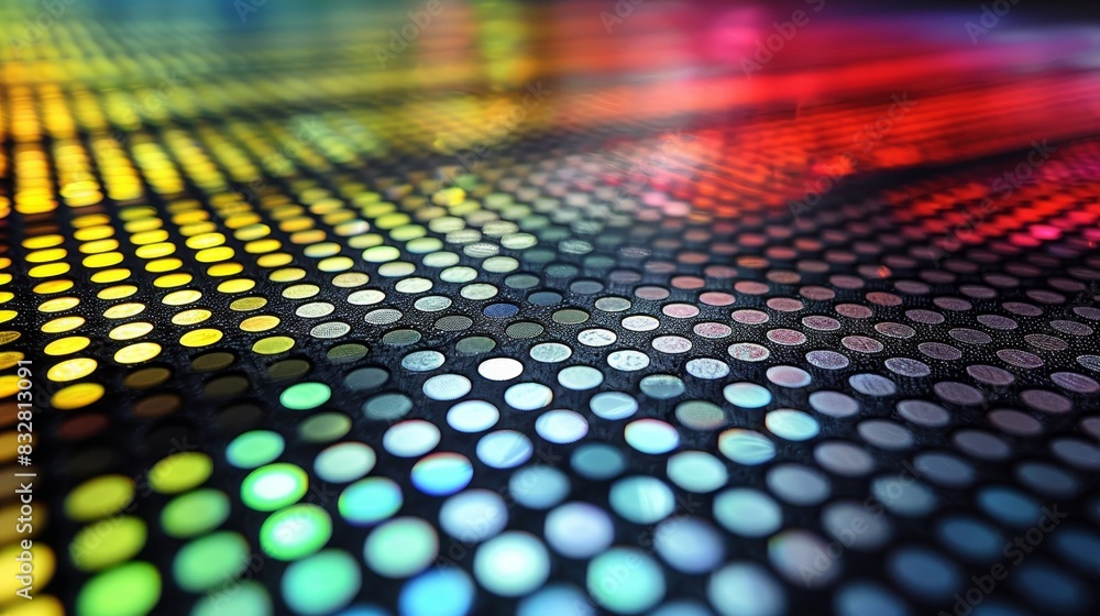 Aufkleber dynamic iridescent holographic surface with shifting colors for depth and movement