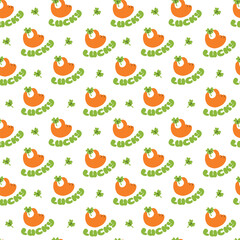 Vector seamless pattern featuring lucky hand