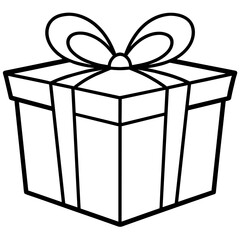 gift box silhouette vector art