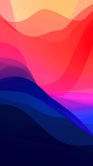 Vibrant Waves of Color Abstract Background
