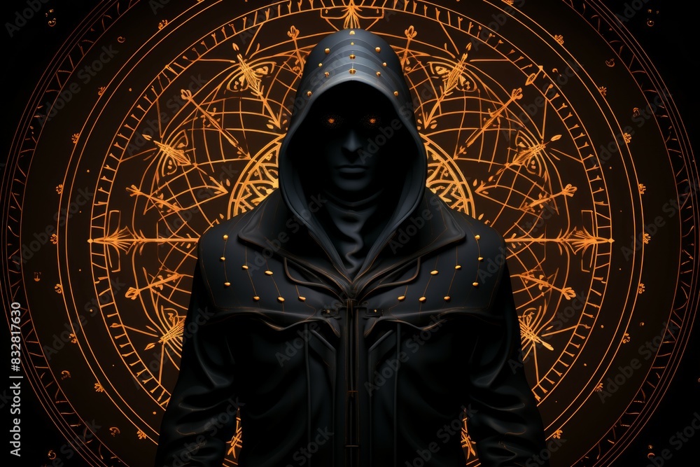 Sticker a brooding and mysterious assassin, lurking in the shadows and eliminating targets with lethal preci