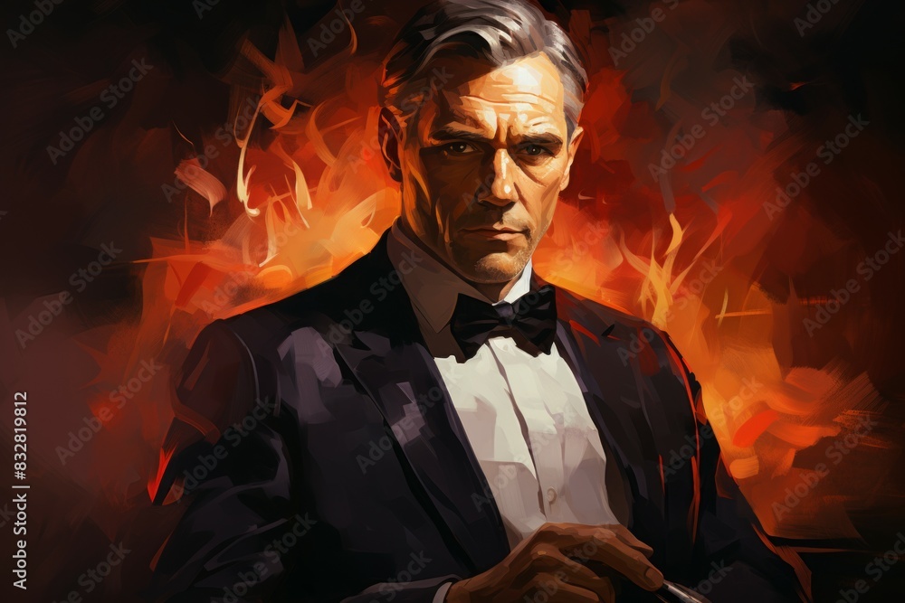 Canvas Prints a charismatic and influential diplomat, skilled in negotiation and resolving conflicts. - generative