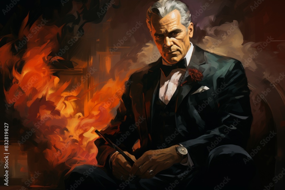 Canvas Prints a charismatic and influential diplomat, skilled in negotiation and resolving conflicts. - generative