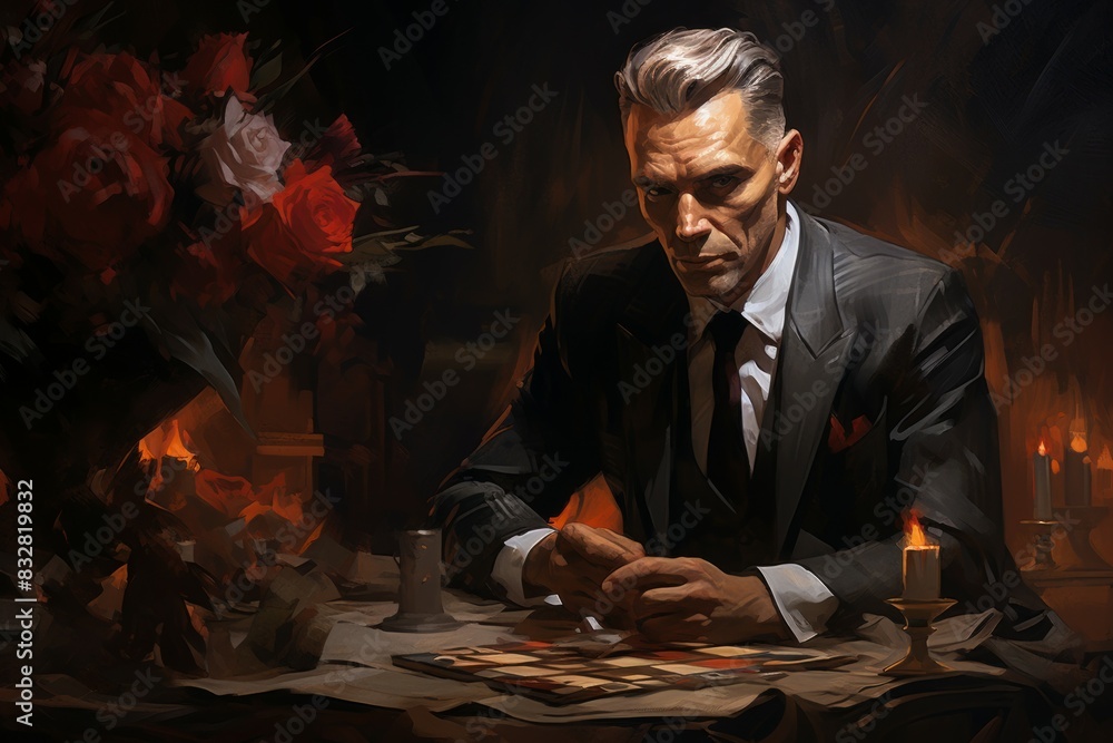 Canvas Prints a charismatic and influential diplomat, skilled in negotiation and resolving conflicts. - generative