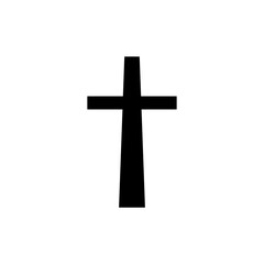 Catholic cross sign icon with simple and modern design 
