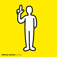 シンプルな人間のアイコンシリーズ, 落ち着いて説明する人