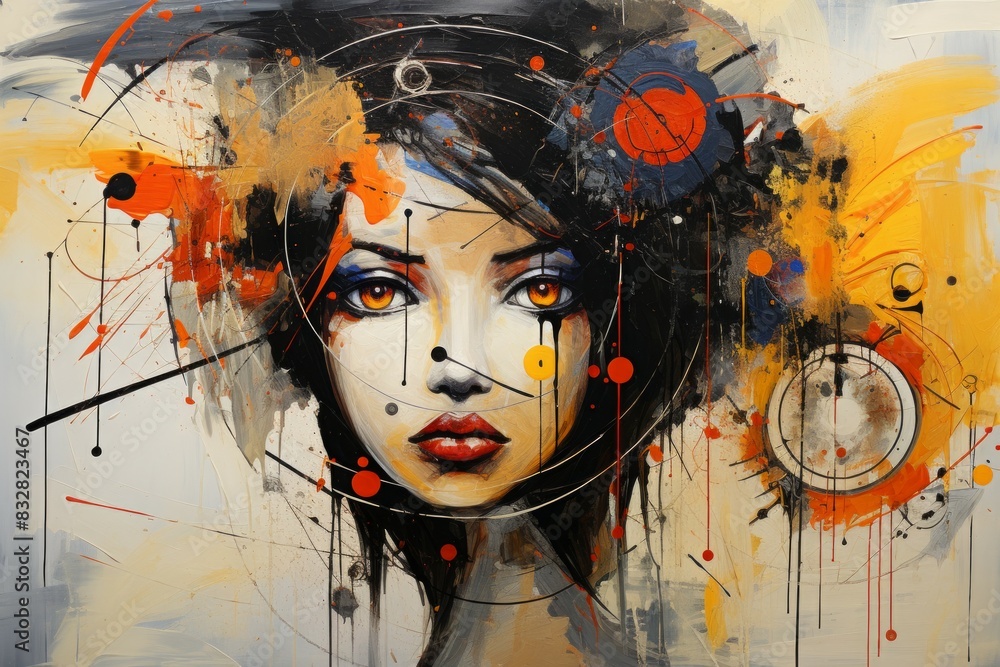 Wall mural a wise and revered oracle, gifted with prophetic visions and cosmic insight. - generative ai