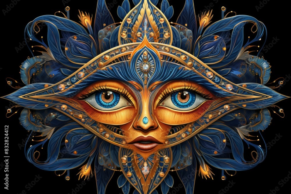 Wall mural a wise and revered oracle, gifted with prophetic visions and cosmic insight. - generative ai
