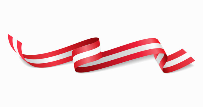 Peruvian flag wavy abstract background. Vector illustration.