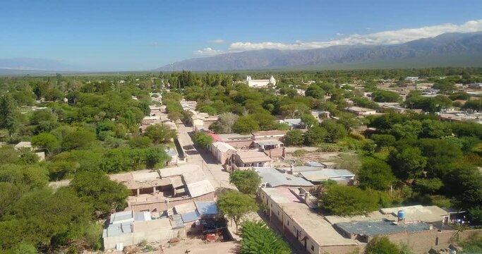 Rural landscape and mountains in northwest Argentina