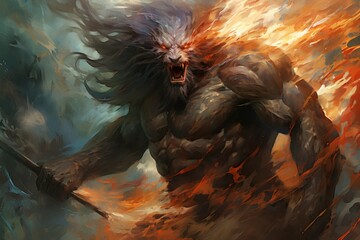 A fearless and mighty berserker, unleashing devastating attacks with unbridled fury. - Generative AI