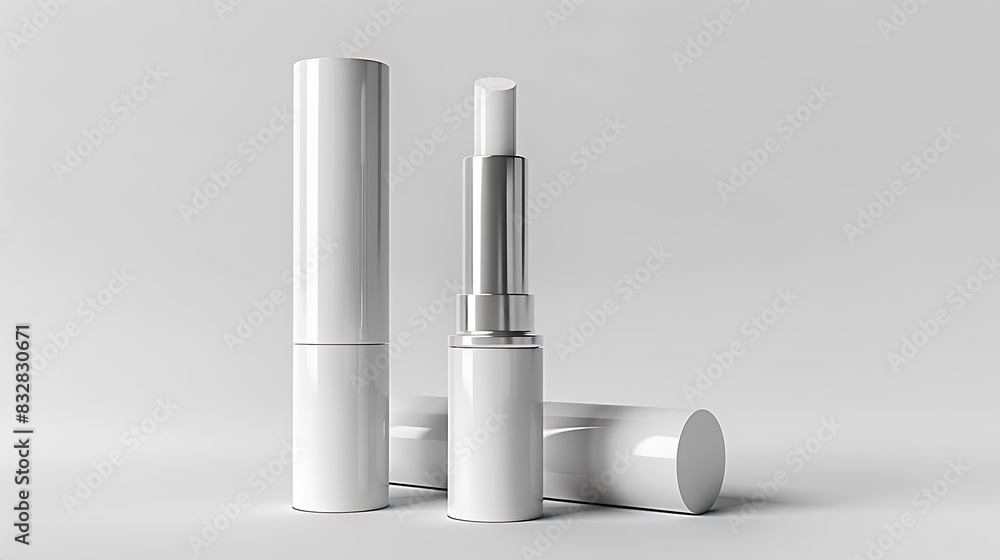 Wall mural lip exfoliator mockup placed gracefully on a white background