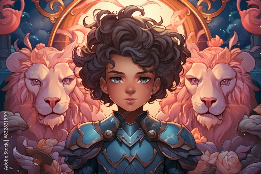 Wall mural a virtuous and steadfast paladin, upholding justice and combating evil with unwavering resolve. - ge