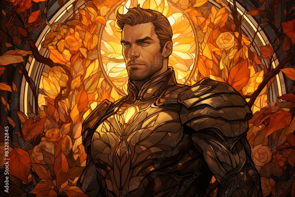 Wall mural a virtuous and steadfast paladin, upholding justice and combating evil with unwavering resolve. - ge