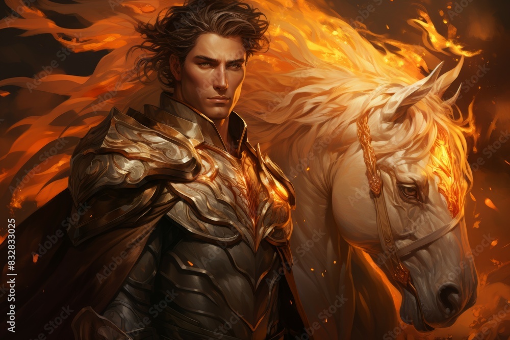 Wall mural a virtuous and steadfast paladin, upholding justice and combating evil with unwavering resolve. - ge