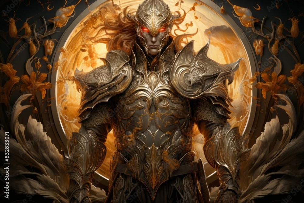 Wall mural a virtuous and steadfast paladin, upholding justice and combating evil with unwavering resolve. - ge
