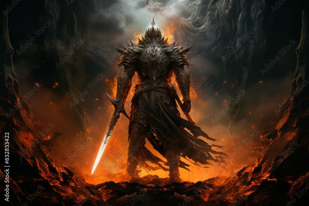 Canvas Prints a virtuous and steadfast paladin, upholding justice and combating evil with unwavering resolve. - ge