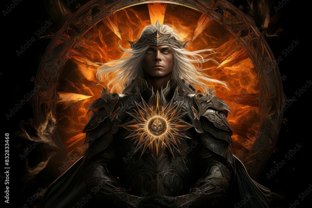 Wall mural a virtuous and steadfast paladin, upholding justice and combating evil with unwavering resolve. - ge