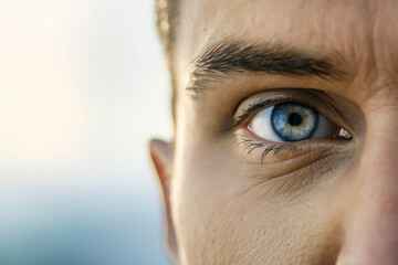 Close up Male Human eye