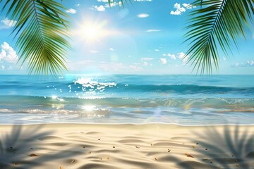 Obraz premium summer background,realistic,HD with generative ai