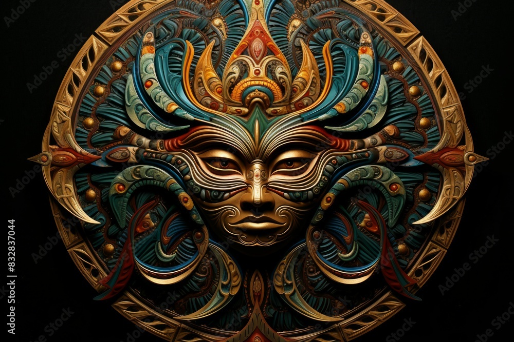 Wall mural a master of illusion magic, deceiving enemies with vivid phantasms and trickery. - generative ai