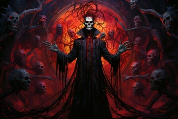 A master of illusion magic, deceiving enemies with vivid phantasms and trickery. - Generative AI