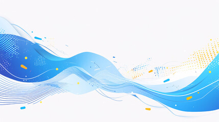 A minimalist business background with abstract wave patterns and flat icons representing various business concepts, perfect for clean and modern presentations