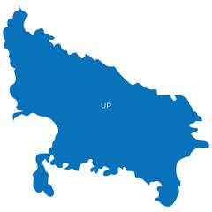 Indian states map vector illustration silhouette boundary