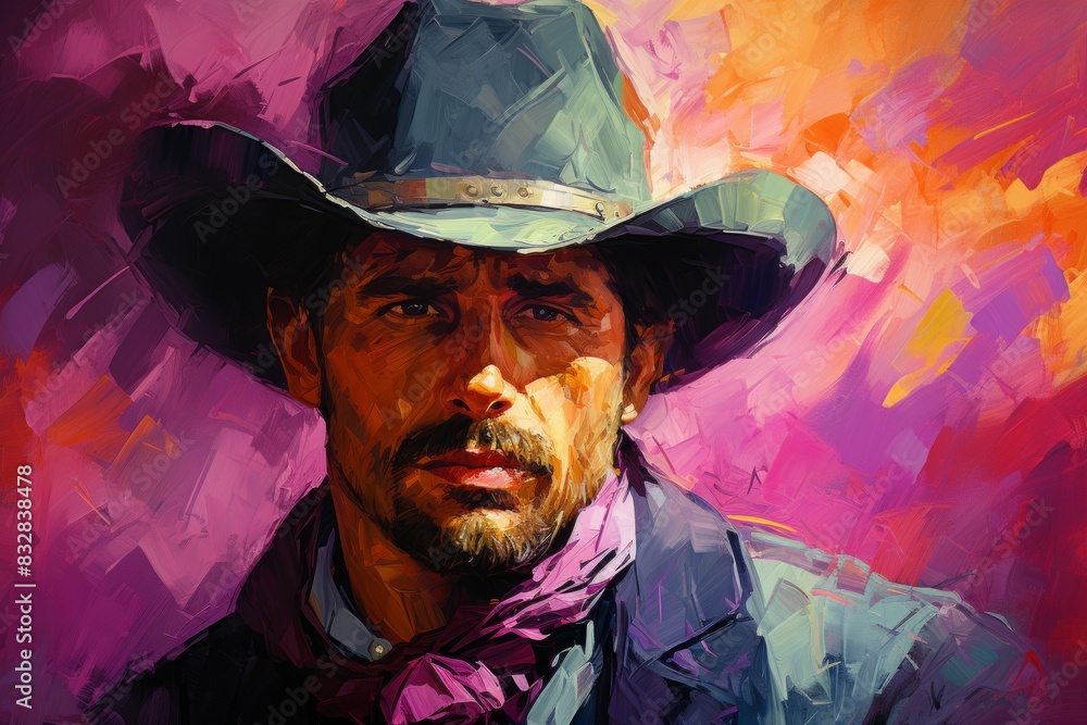 Wall mural a skilled and ruthless bounty hunter, relentless in their pursuit of targets and apprehending fugiti